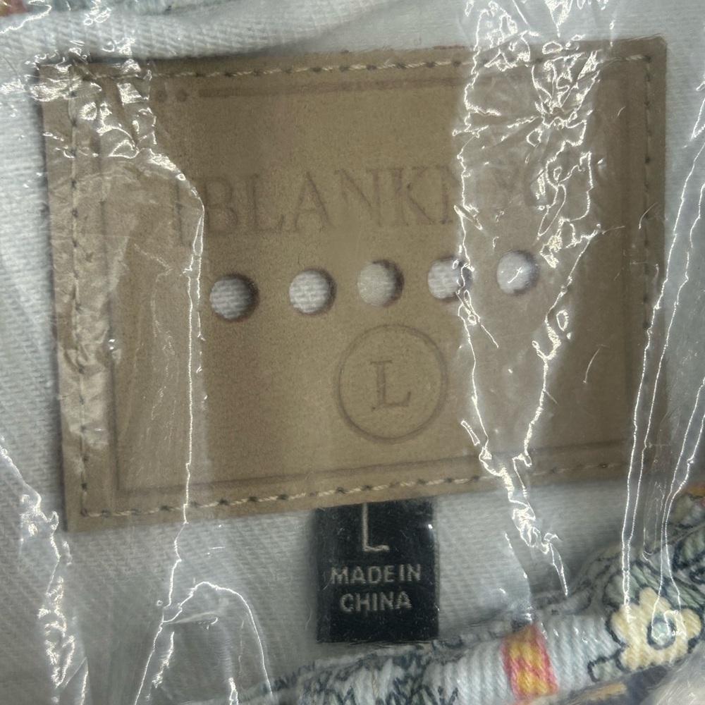 NWT MSRP $165 BlankNYC Coming Through Paisley Print Button Up Denim Jacket- SZ L - Picture 8 of 8